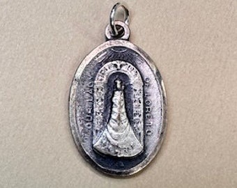 Our Lady Loreto Medal Virgin Mary Homeland Annunciation Vintage Catholic Gift