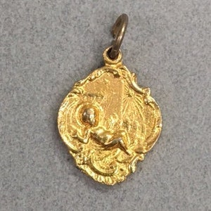 Jesus Christ Charm Gold Baby Holy Child Sacred Heart Vintage Catholic Gifts