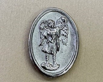 Guardian Angel Pocket Coin Uriel Guide Protect Vintage Catholic Gift