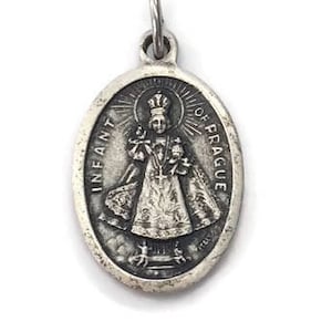 Infant Prague Medal Child Jesus Christ Vintage Catholic Gift