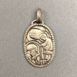 Lourdes Medal French Pilgrimage Notre Dame Vintage Catholic Gift