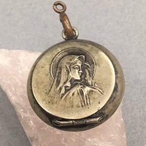 Virgin Mary Relic Container Germany Reliquary German .500 Silver Vintage Catholic Gift