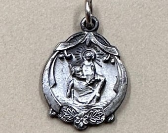 St Christopher Medal Automobile Travel Protection Vintage Catholic Gift