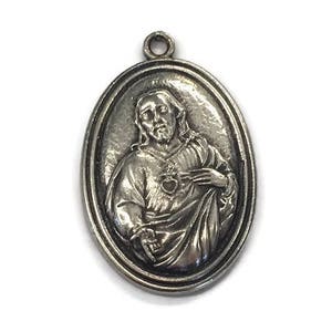 Sacred Heart Christ Medal Large Jesus Vintage Catholic Gifts