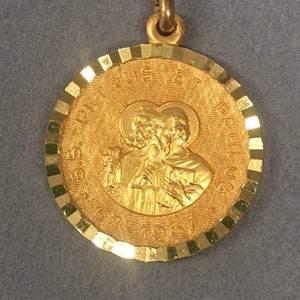 St Paul Medal Gold Pendant Apostle Fisherman Keys Heaven Vintage Catholic Gifts