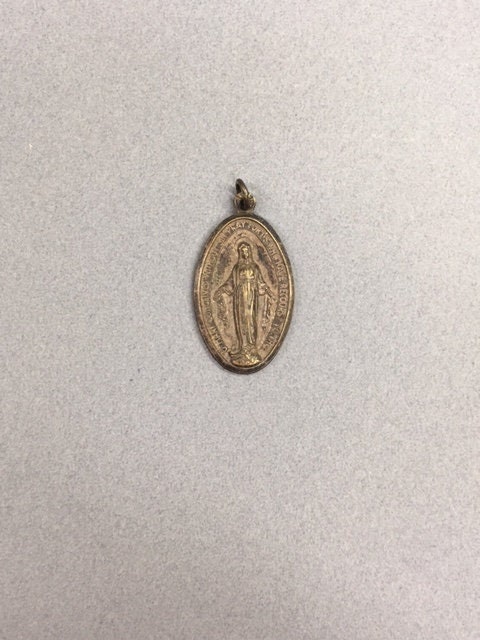 Virgin Mary Medal Miraculous Old Aged Italy Vintage Catholic Gift