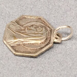 French Virgin Mary Medal Signed Blessed Mother Our Lady Vintage ...