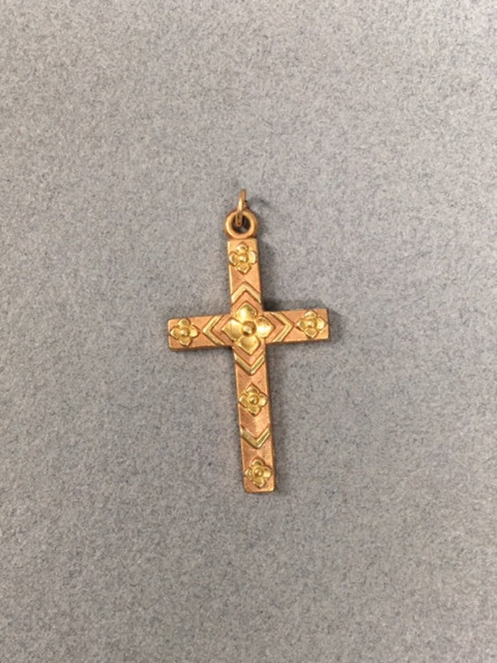 Gold Cross Pendant 1/20 12K Engraved Vintage Religious Gift Etsy