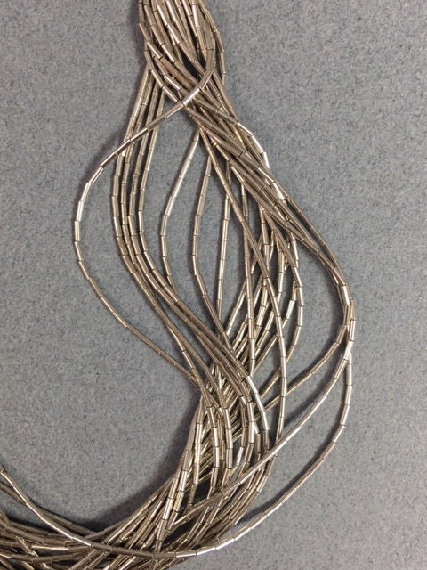 Buy Liquid Silver Necklace 20 Strands Sterling 925 Vintage Jewelry