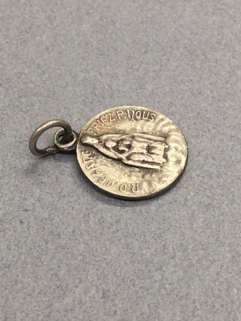 RARE Virgin Mary Medal Our Lady Pond Notre Dame French Vintage Catholic ...