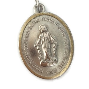Virgin Mary Medal Miraculous Blessed Mother Vintage Catholic Gifts