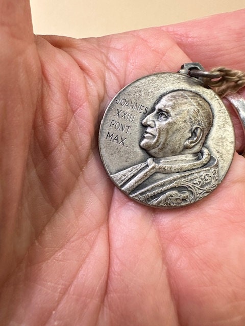 超希少　IOANNES XXIII PONT MAX ITALY, JOANNES XXIII PONT. MAX Medal 35mm 15.7g Silver Plated