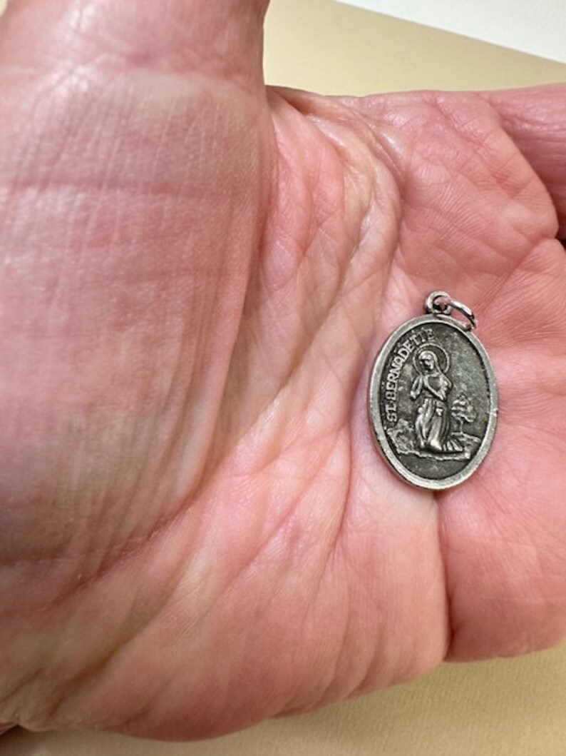 St Bernadette Medal Our Lady Lourdes Shrine Vintage Catholic Gift - Etsy