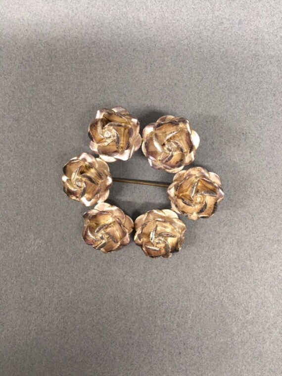 Rose Floral Brooch Taxco Sterling Mexico Lapel Pi… - image 10