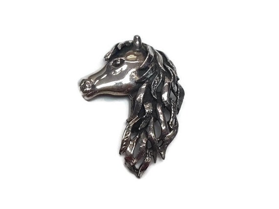 Horse head Brooch Mexico Sterling Equestrian Pin … - image 9