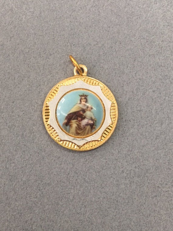 Madonna Child Pendant Virgin Mary Baby Jesus Vintage … - Gem