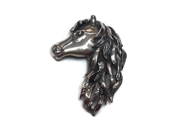 Horse head Brooch Mexico Sterling Equestrian Pin … - image 3