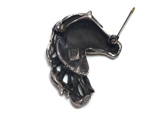 Horse head Brooch Mexico Sterling Equestrian Pin … - image 8