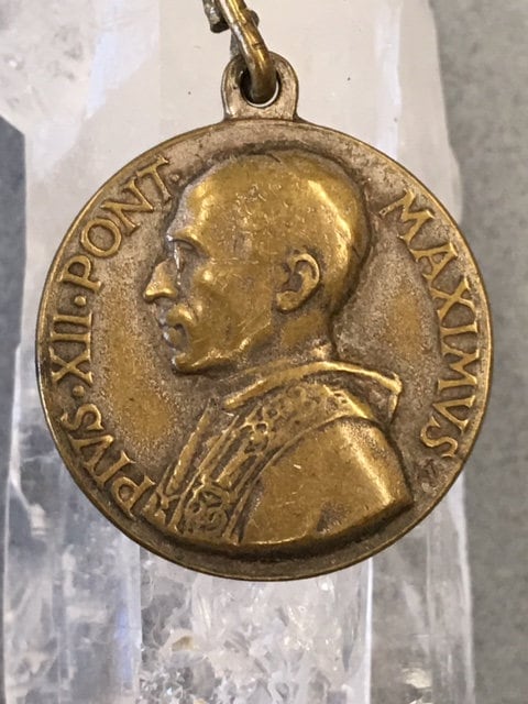 Pope 12 Medal Pivs XII Pontifex Maximus Pendant Holy Year 1950