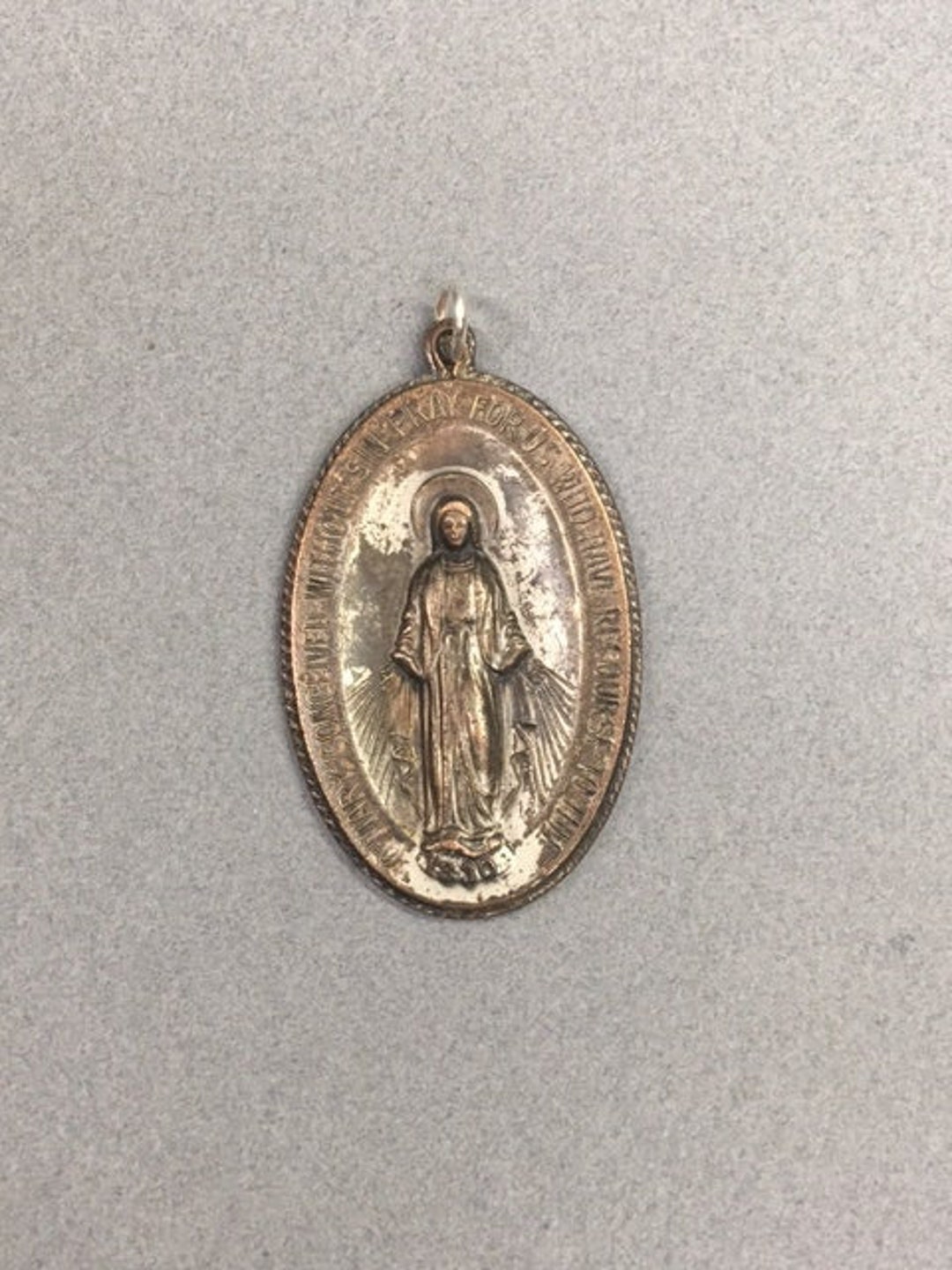 Virgin Mary Medal Miraculous Old Large Antique Vintage Catholic Gift - Etsy
