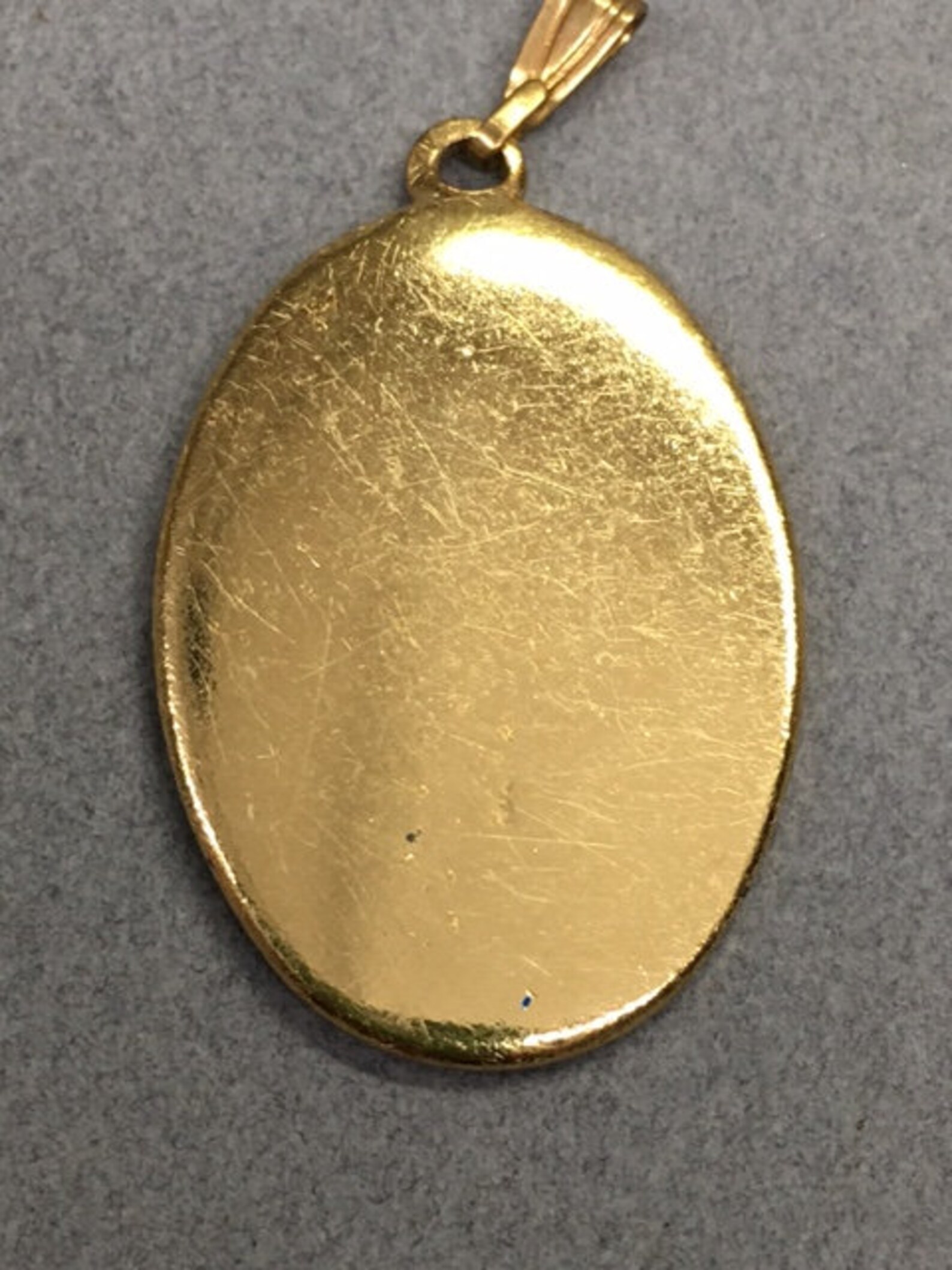 Padre Pio Silver Tone Oval Medal Pendant - Made In Italy - 22mm X 15mm
