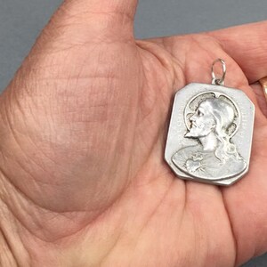 Jesus Christ Medal Blessed Mother Mary Antique Lovely Vintage Catholic Gifts