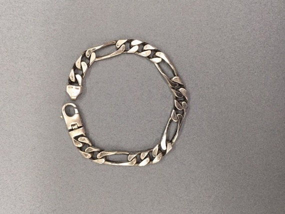 Sterling Chain Bracelet Chunky Fat Figarucci 925 … - image 7
