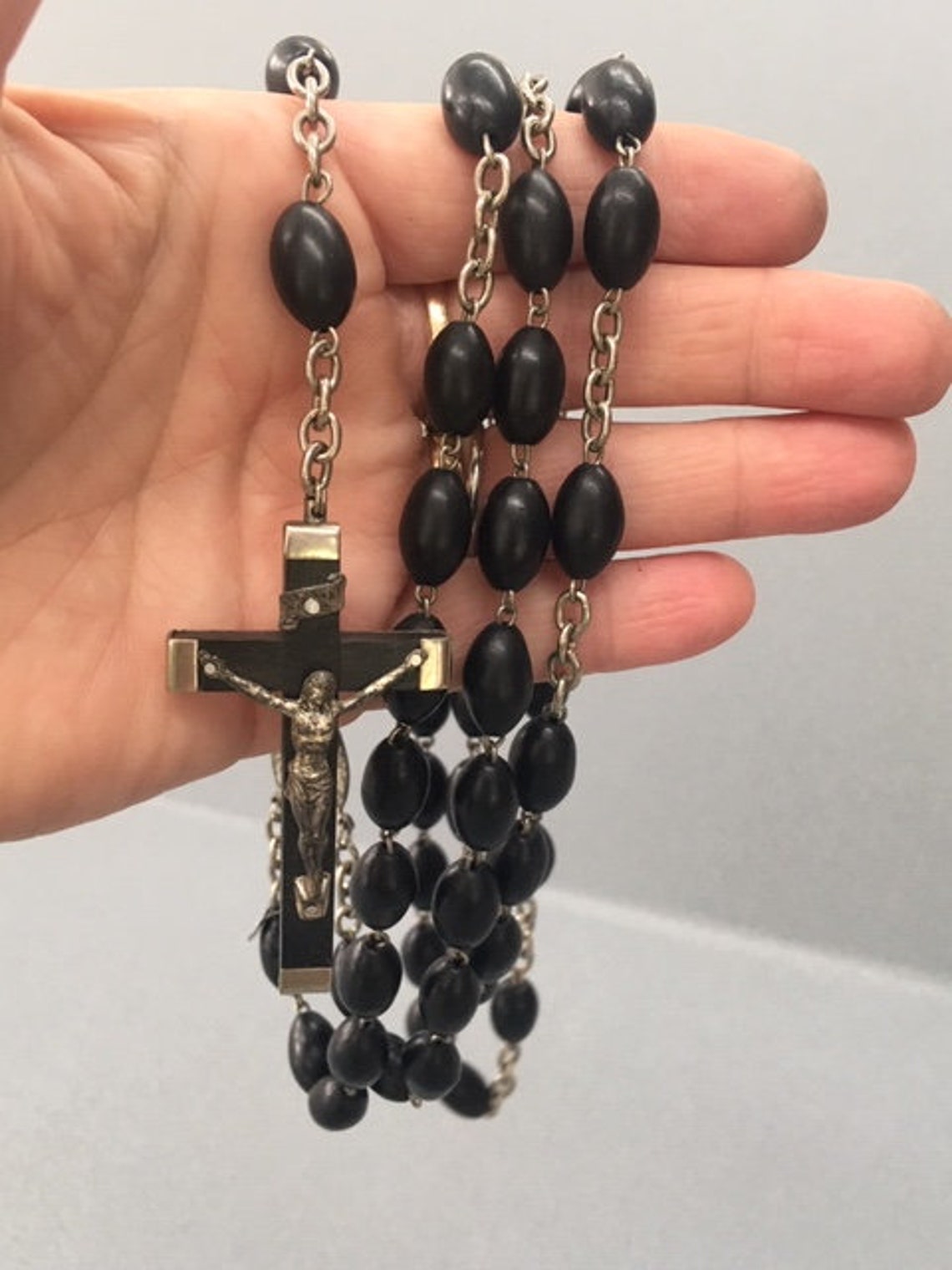 Black Monk Rosary Priest Rosary Italy Prayer Beads Roman | Etsy