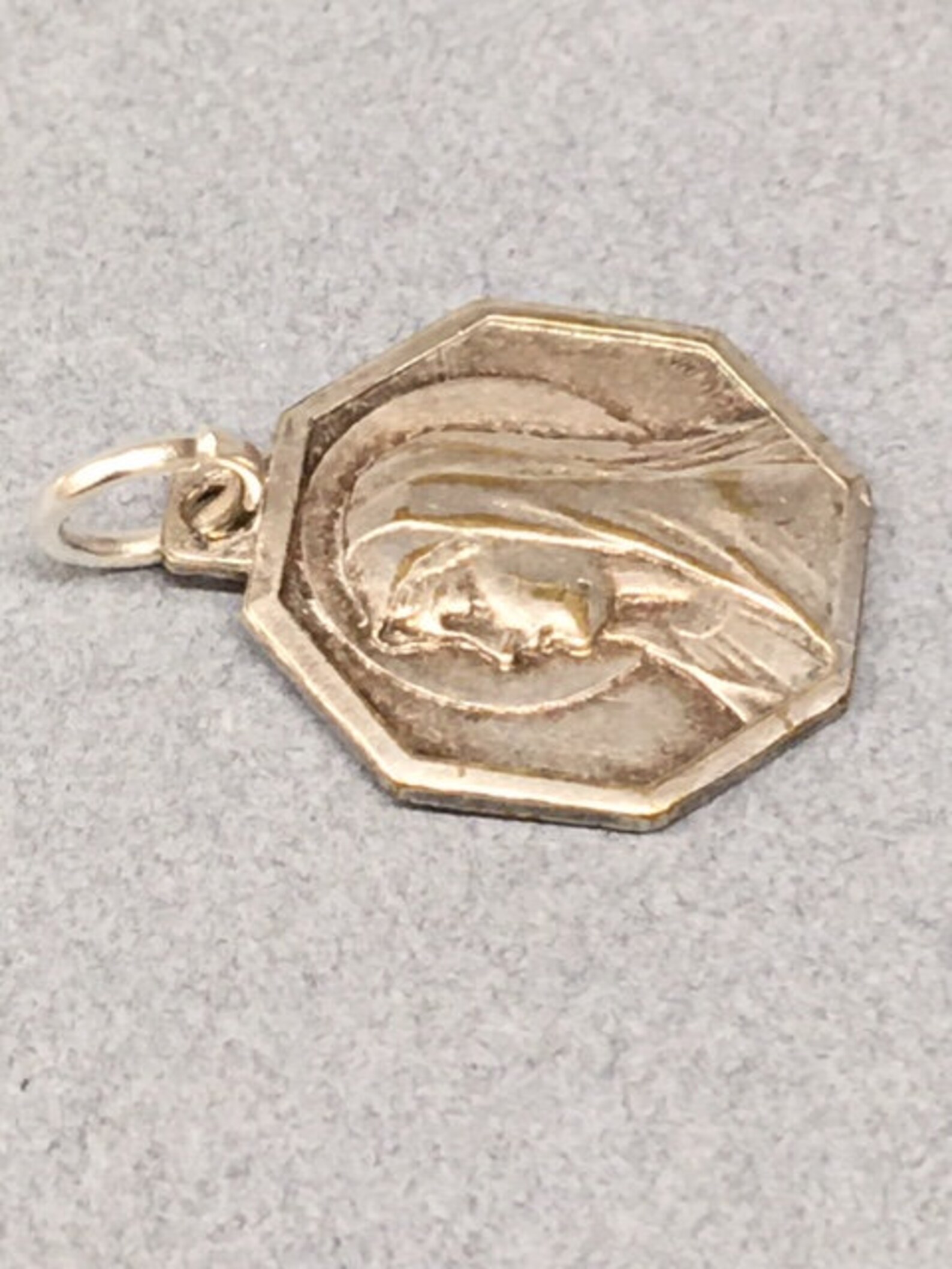 French Virgin Mary Medal Signed Blessed Mother Our Lady Vintage ...