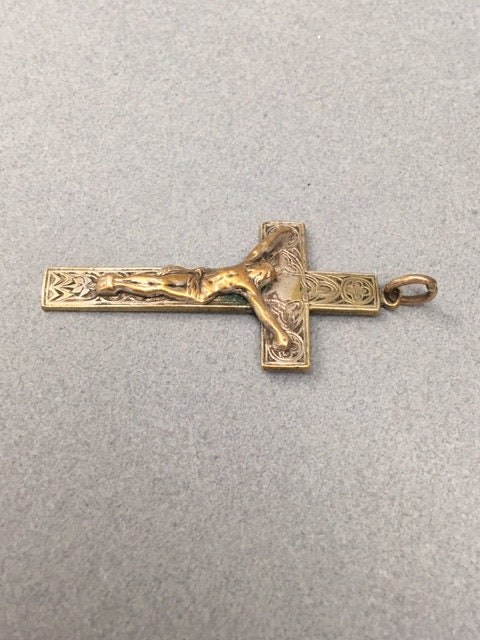 Silver Ornate Crucifix Vintage Rosary Parts Catholic Supplies - Etsy