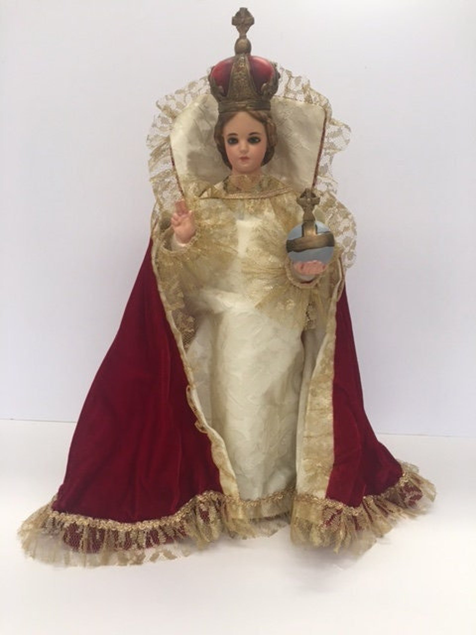 Large Infant Prague Figurine 18 Holy Child Jesus Catholic Statue