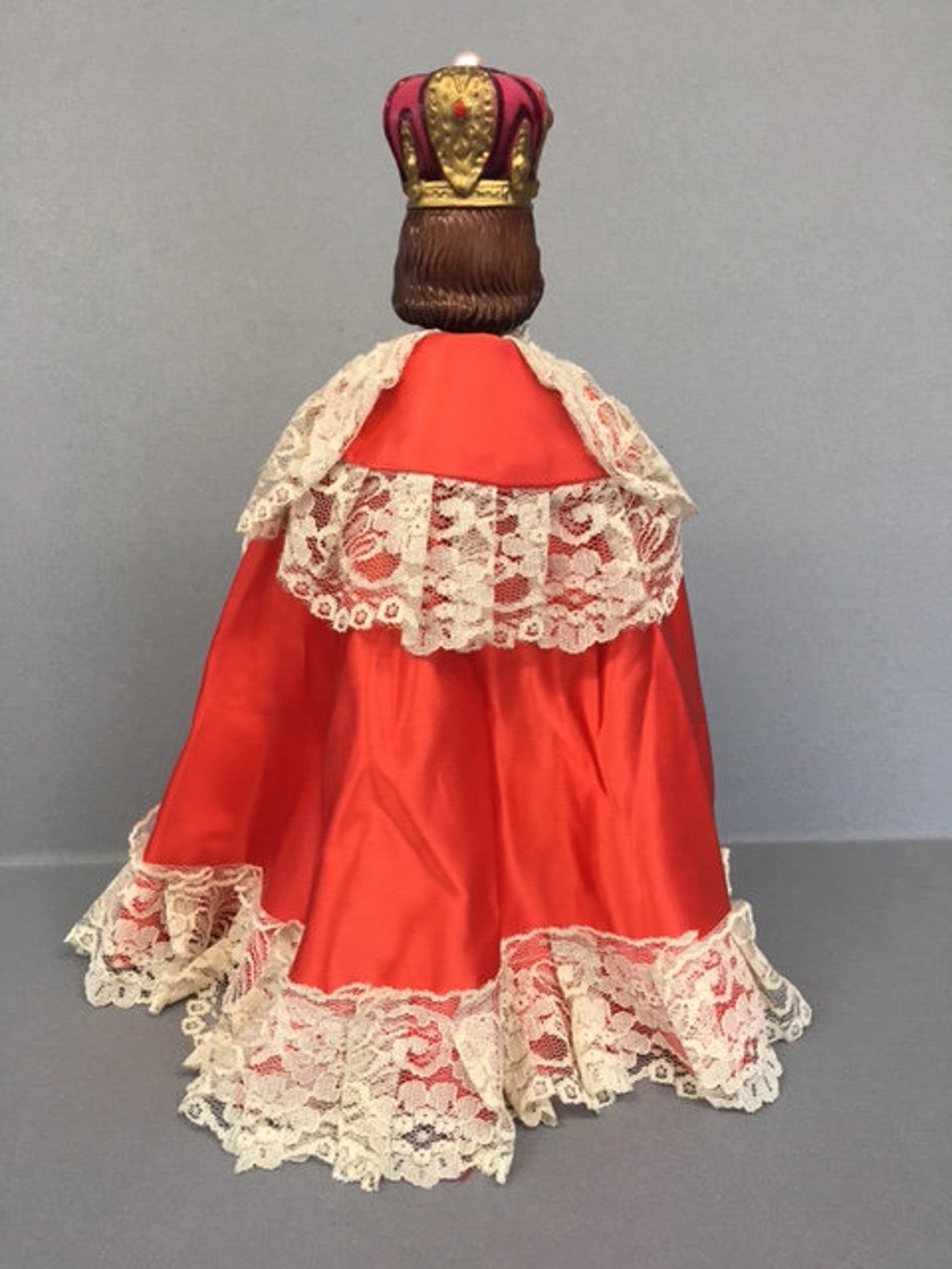 Vintage Infant of Prague Figurine Jesus Chalkware Statue Etsy