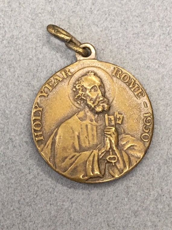 Pope 12 Medal Pivs XII Pontifex Maximus Pendant Holy Year 1950