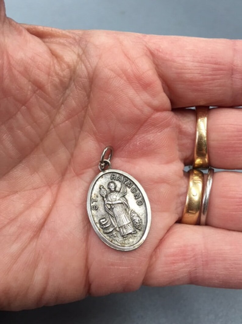 St Raymond Medal Saint Raymond Nonnatus Pendant Patron Saint Etsy