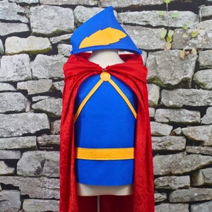 Snow White Prince Charming Delexe Costume Set (Tunic, Cape, and Hat) - Baby, Toddler, Kids, Teen, Adult and Plus Sizes