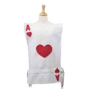 ACE of HEARTS Playing Card Costume Tunic - Choose your Card (Alice in Wonderland) - Baby, Toddler, Kids, Teen, Adult and Plus sizes