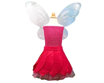 Kids Pink Fairy Costume (Rosetta, Pink Flower Fairy) - Fits Kids 3-7 years old ***ON SALE***