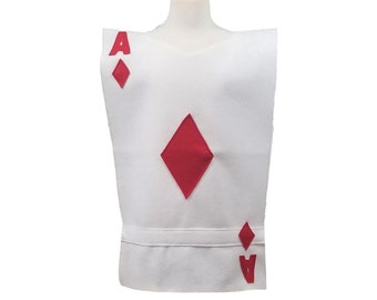 ACE of DIAMONDS Playing Card Costume Tunic - Choose your Card (Alice in Wonderland) - Baby, Toddler, Kids, Teen, Adult and Plus sizes