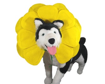 Yellow Flower Dog Costume (Puppy Costume, Cat Costume, Halloween Costume)