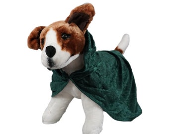 Dog Crushed Velvet Costume Cape (Puppy Costume, Cat Costume, Halloween Costume)