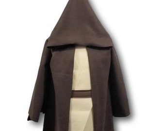 Adult Delexe Star Galaxy Wars Light Side Brown Jedi Robe Costume Set - Baby, Toddler, Kids, Teen, and Adult Sizes