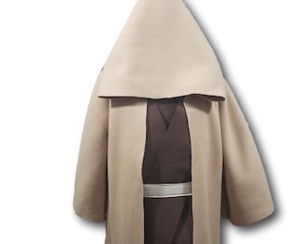 Deluxe Star Galaxy Wars Master Tan Robe Costume Set- Baby / Toddler / Kids / Teen / Adult Sizes