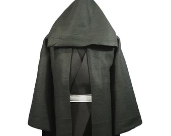 Adult Deluxe Star Galaxy Wars Dark Side Black Jedi Robe Costume Set - Baby, Toddler, Kids, Teen, and Adult Sizes