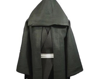 Deluxe Star Galaxy Wars Dark Side Black Jedi Robe Costume Set - Baby, Toddler, Kids, Teen, and Adult Sizes