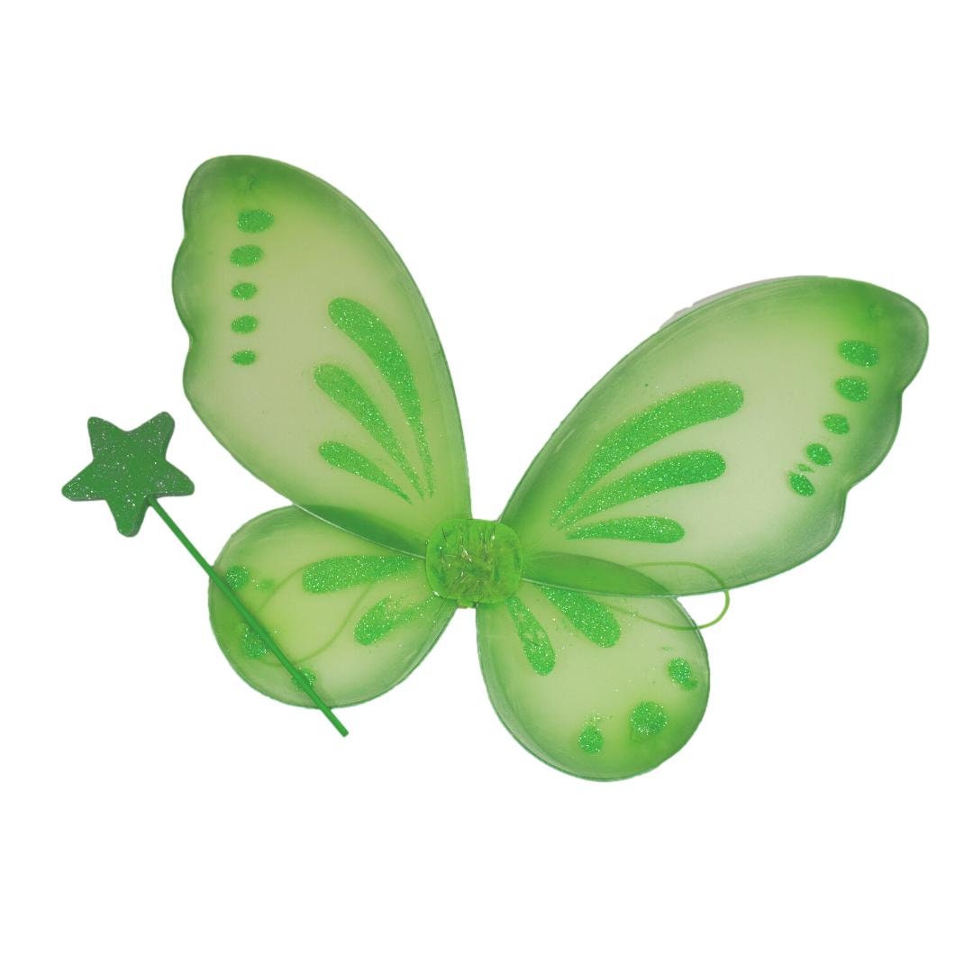 Tinker Bell Green Wing and Wand Set Etsy