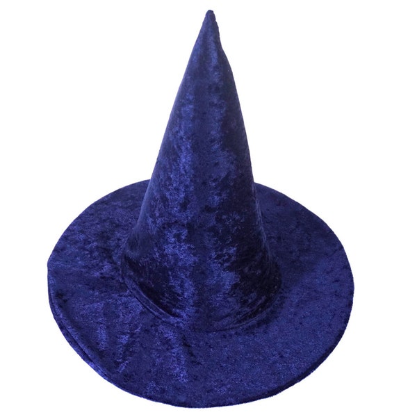 Dark Blue Navy Witch / Wizard Costume Hat - Fits Kids to Adults