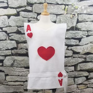 ACE of HEARTS Playing Card Costume Tunic - Choose your Card (Alice in Wonderland) - Baby, Toddler, Kids, Teen, Adult and Plus sizes