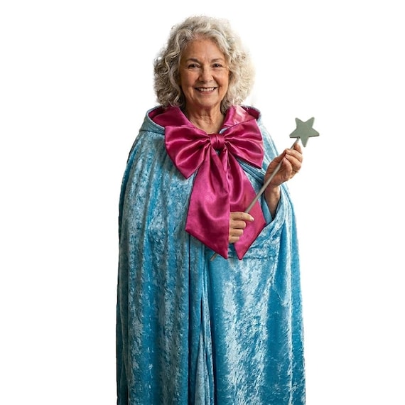 fairy godmother blue dress Cinderella Costume – Adult Cape & Set, Cosplay Outfit For Women fairy godmother shrek costume blue dress Fun Details This costume Size:34/30 Color: Navy Blue Black Tiered Maxi Tent