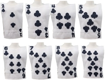 CLUBS Playing Card Costume Tunic (Alice in Wonderland) - Baby, Toddler, Kids, Teen, Adult and Plus Sizes