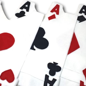 Túnica de disfraz de naipes ACE (Alicia en el país de las maravillas) Corazón, pica, diamante o tréboles (tallas para bebés, niños pequeños, niños, adolescentes, adultos y grandes)